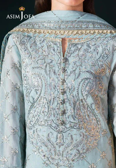 Asim Jofa | Lumiere Formals | AJLFC-01 EMBROIDERED PAPER COTTON - Rang-e-Khaas