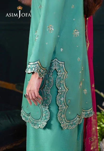 Asim Jofa | Lumiere Formals | AJLFC-04 EMBROIDERED RAW SILK - Rang-e-Khaas