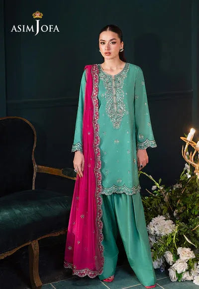Asim Jofa | Lumiere Formals | AJLFC-04 EMBROIDERED RAW SILK - Rang-e-Khaas