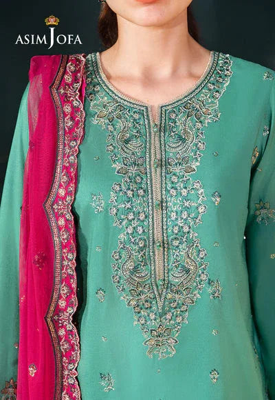 Asim Jofa | Lumiere Formals | AJLFC-04 EMBROIDERED RAW SILK - Rang-e-Khaas