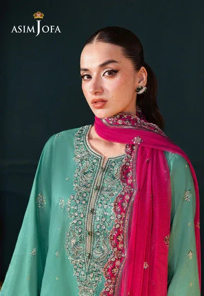 Asim Jofa | Lumiere Formals | AJLFC-04 EMBROIDERED RAW SILK - Rang-e-Khaas
