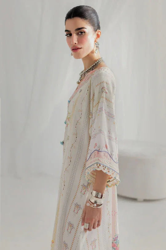 Qalamkar | Luxe Silk 25 | LK-08 BIANCA - Rang-e-Khaas