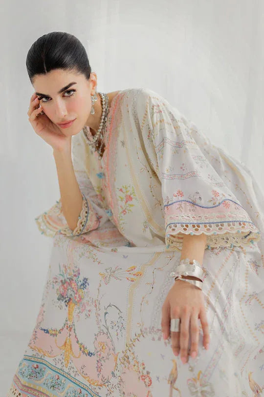 Qalamkar | Luxe Silk 25 | LK-08 BIANCA - Rang-e-Khaas