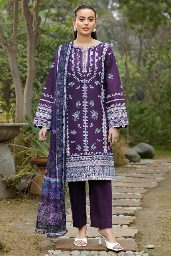 Farasha | Summer Weaves Embroidered Lawn | Regal Iris - Rang-e-Khaas