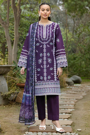 Farasha | Summer Weaves Embroidered Lawn | Regal Iris - Rang-e-Khaas