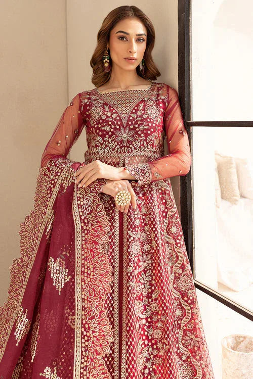 Farasha | Lu Zella Premium Formals 25 | Carmine Allure - Rang-e-Khaas