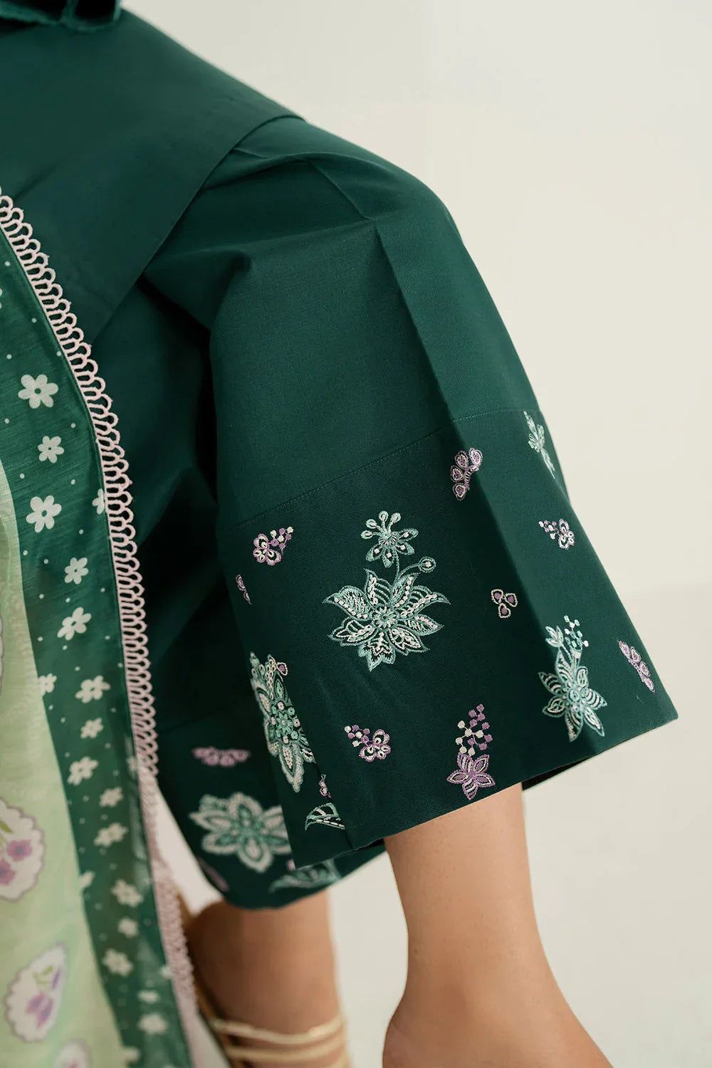 Farasha | Thread Lines Embroidered | Turquoise Bliss - Rang-e-Khaas