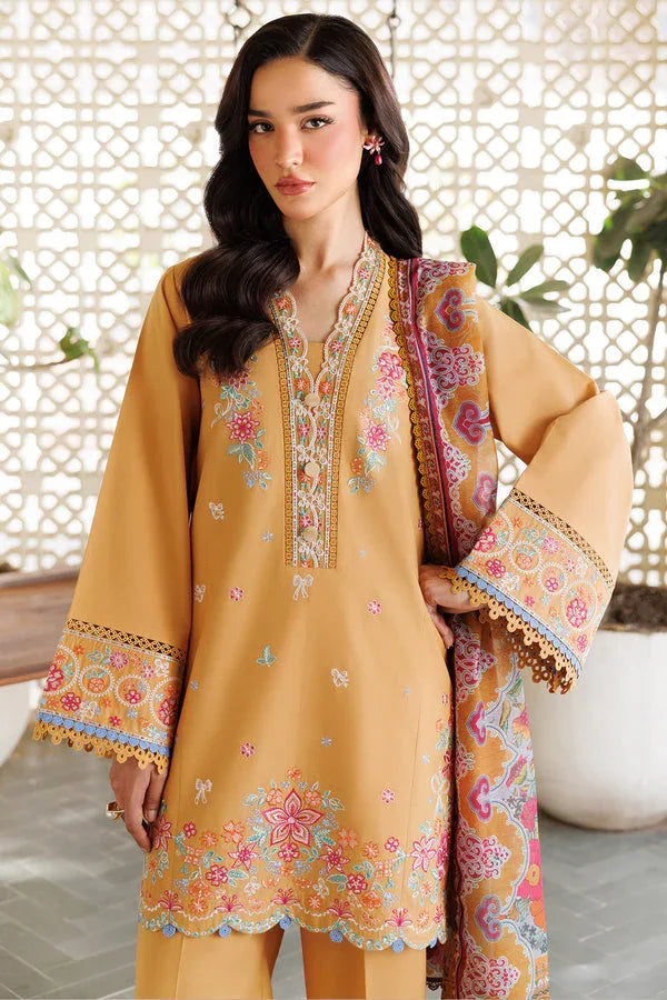 Farasha | Summer Weaves Embroidered Lawn | Golden Bloom - Rang-e-Khaas