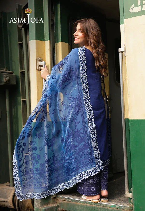Asim Jofa | Summer Rhapsody |  AJUBU-02 Embroidered Jacquard - Rang-e-Khaas