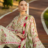 Elaf Premium | Print Chikankari 25 | ELK-02B SWEET GREENS