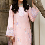 Farasha | Summer Weaves Embroidered Lawn | Coral Peach