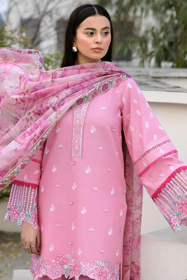 Farasha | Summer Weaves Embroidered Lawn | Soft Mist - Rang-e-Khaas