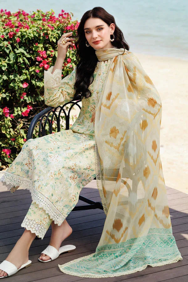 Farasha | Printed Essentials | Lush Cream - Rang-e-Khaas