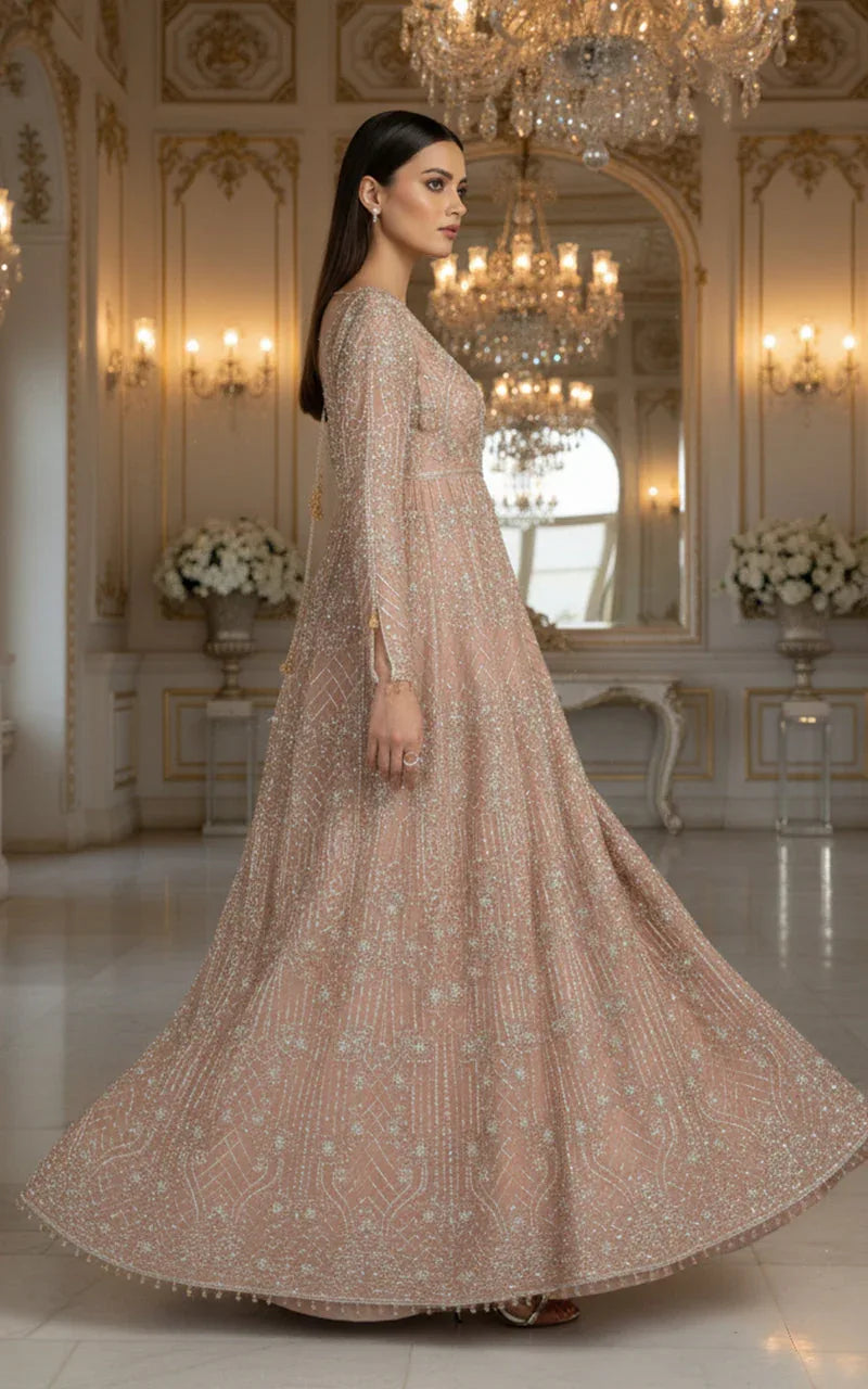 Embroidered Maxi With Dupatta