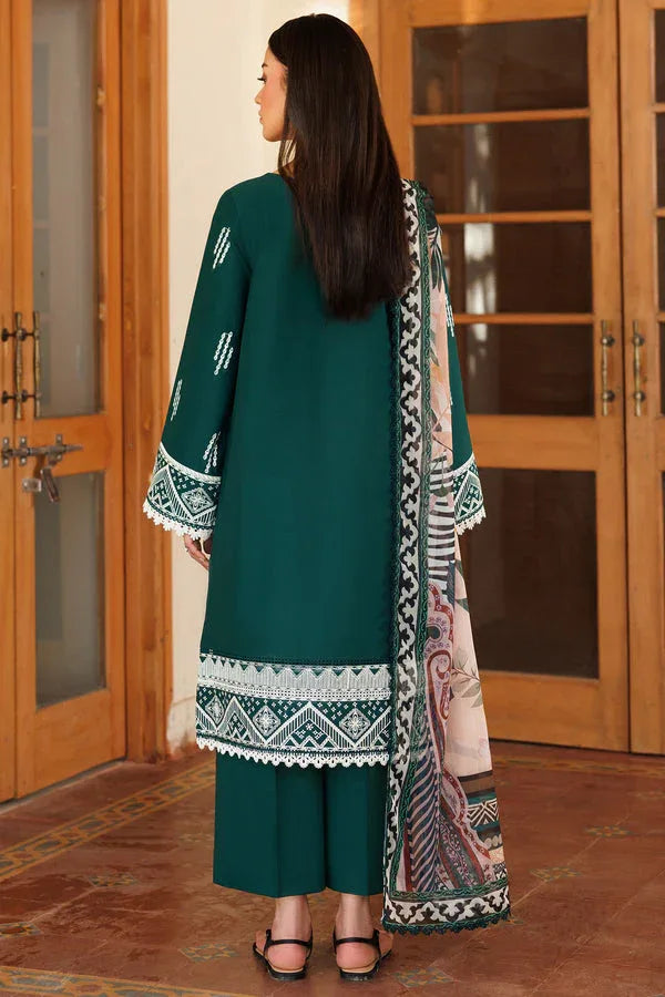 Farasha | Summer Weaves Embroidered Lawn | Teal Essence - Rang-e-Khaas