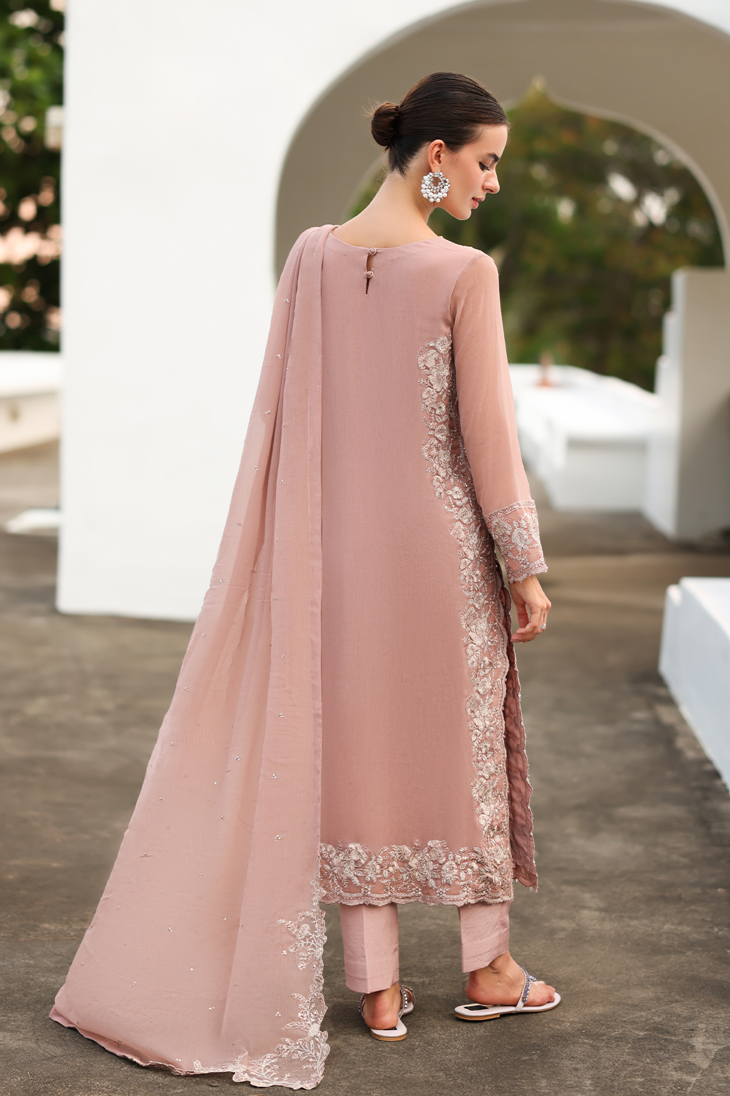 Iznik CC-69 Embroidered Chiffon