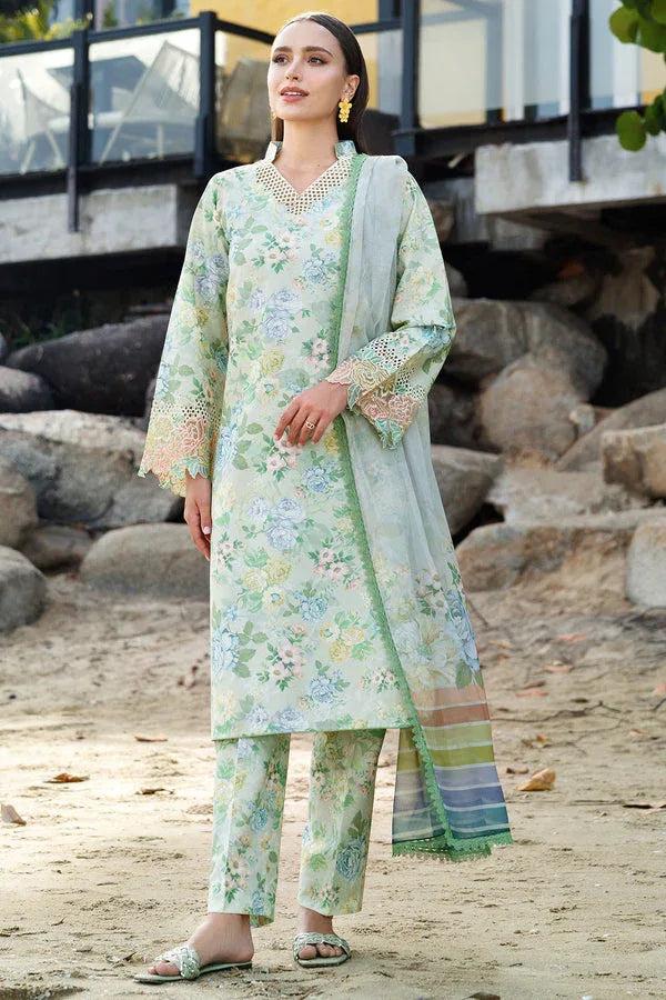 Farasha | Printed Essentials | Mint Bloom - Rang-e-Khaas