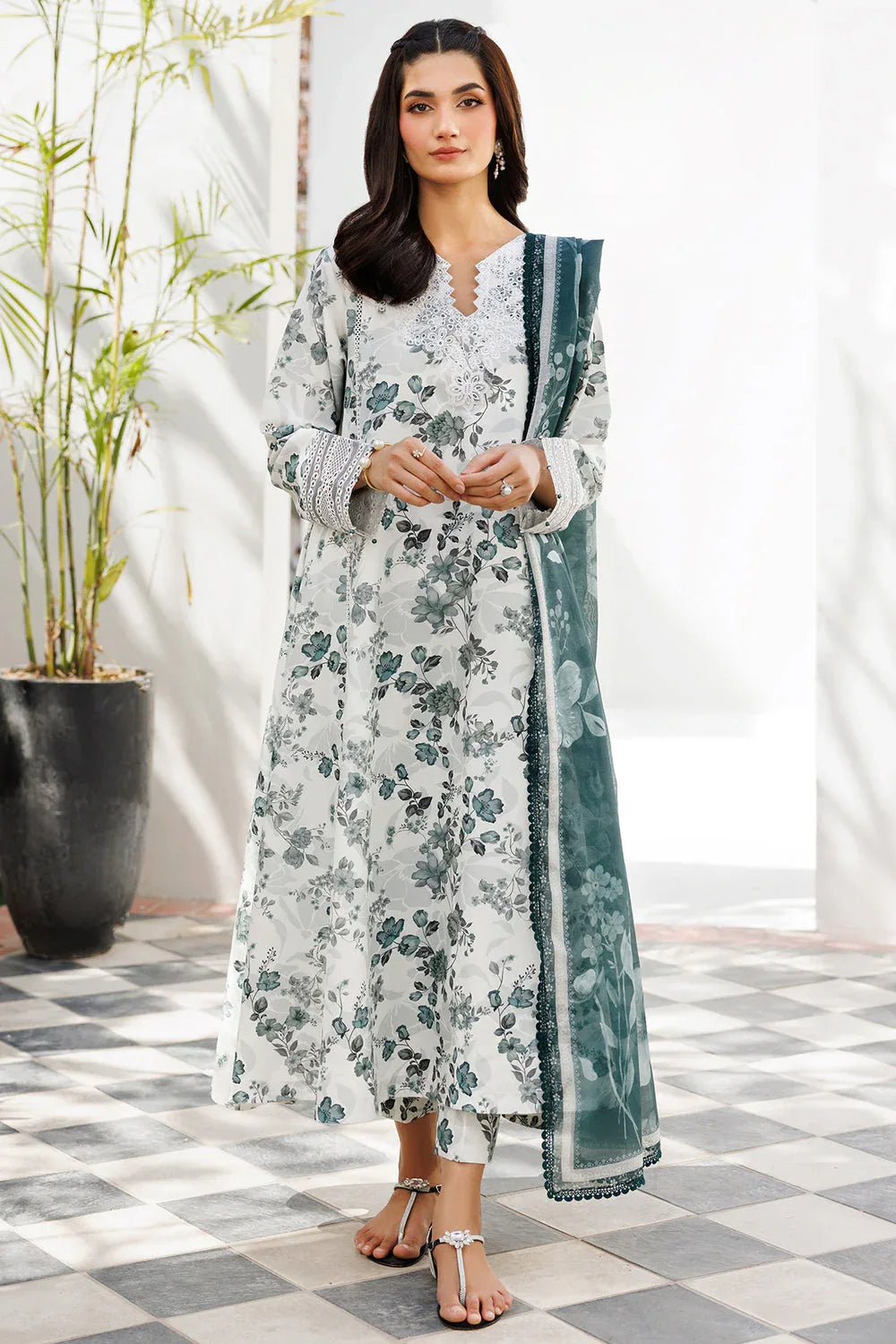 Farasha | Printed Essentials | Smokey Sea - Rang-e-Khaas