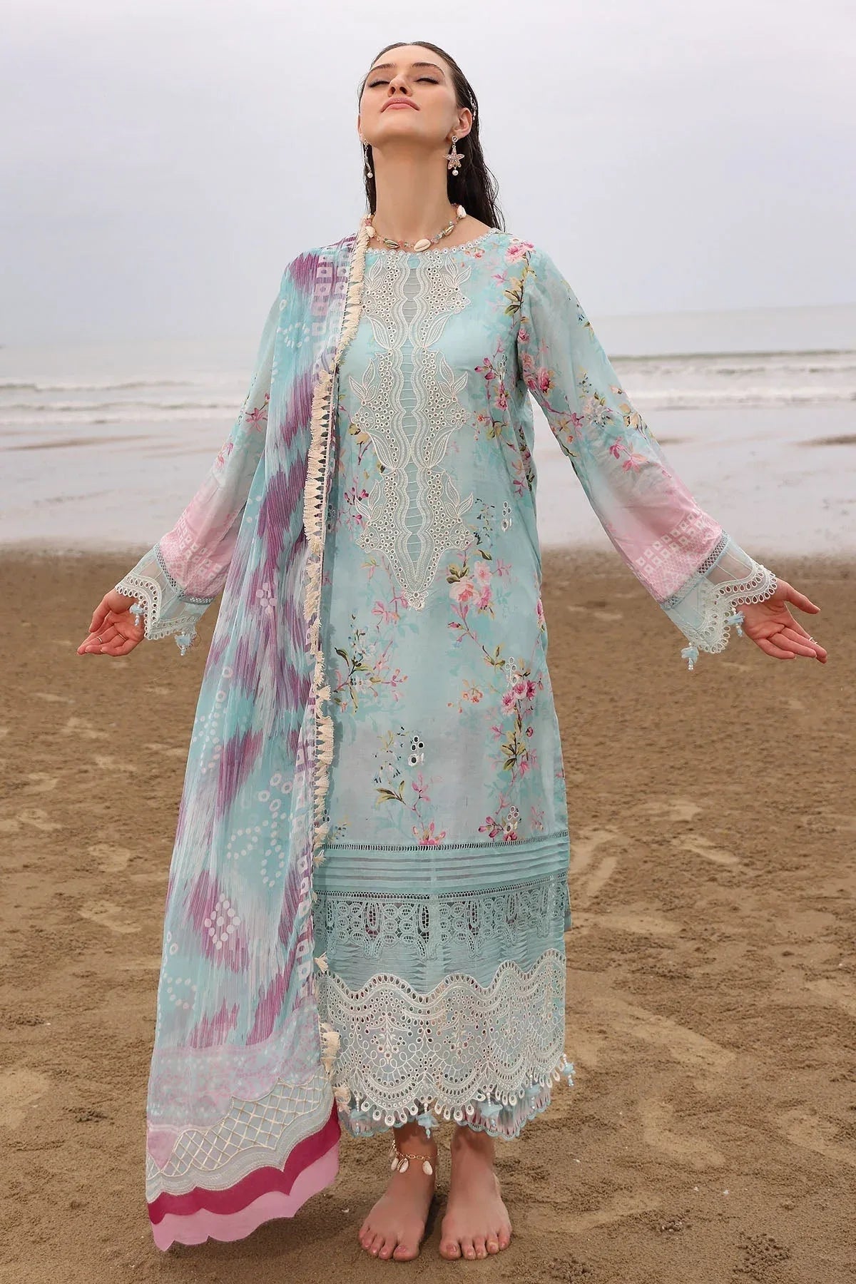 Nureh | Gardenia Embroidered Lawn 25 | NSG-173 - Rang-e-Khaas