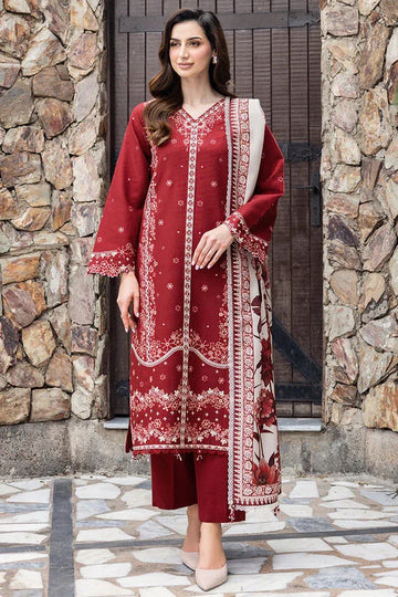 Farasha | Eminence Khaddar 25 | Claret - Rang-e-Khaas