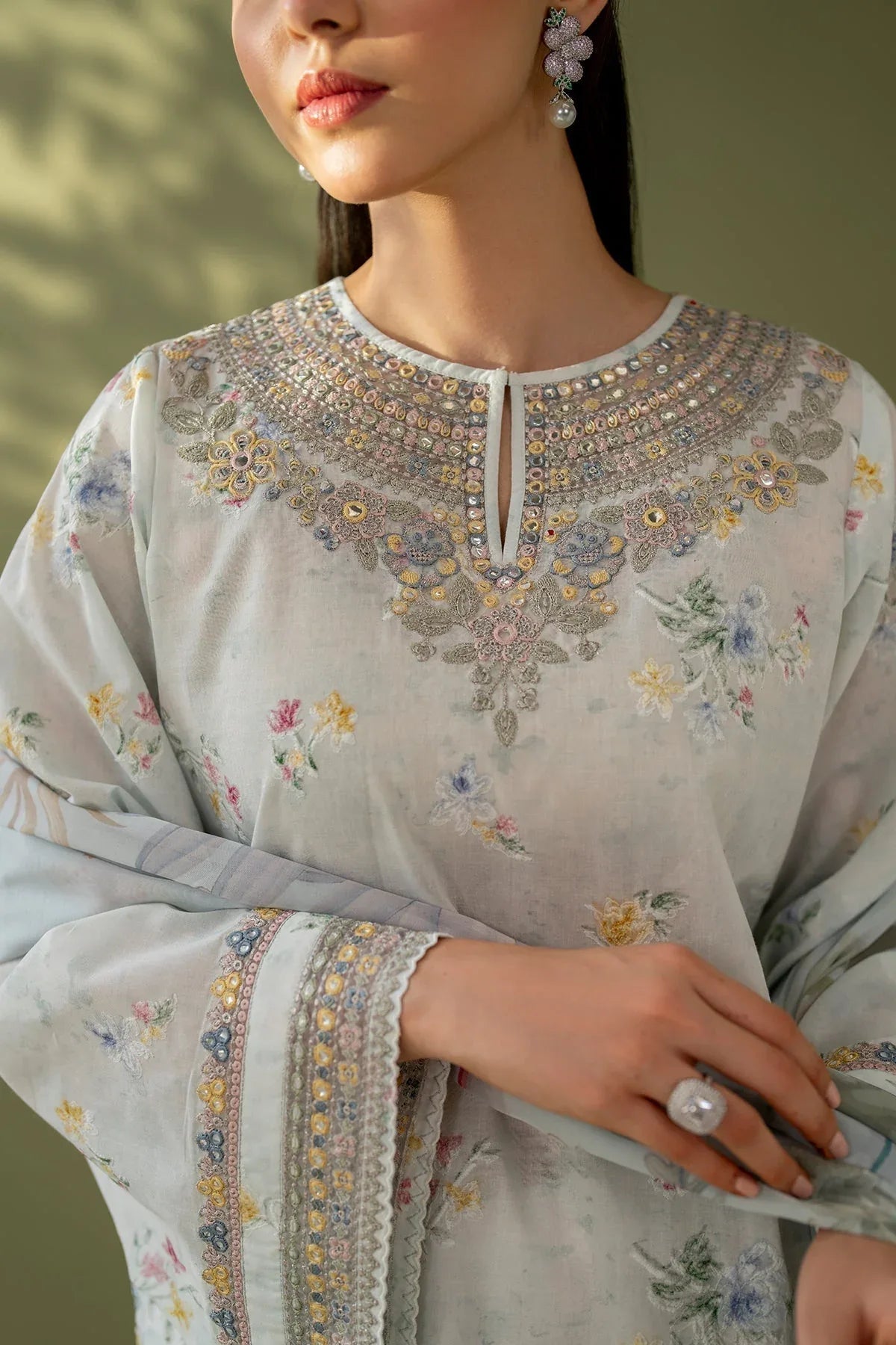 Baroque | Eid Printique | EMBROIDERED PRINTED LAWN UF-4170 - Rang-e-Khaas