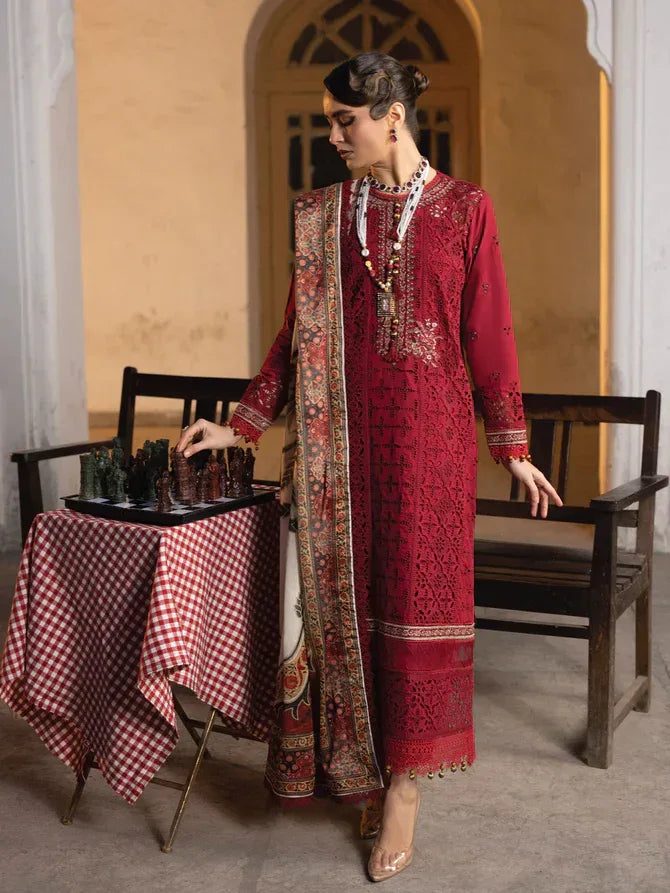 Faiza Faisal | Maya Luxury Lawn | Elif - Rang-e-Khaas