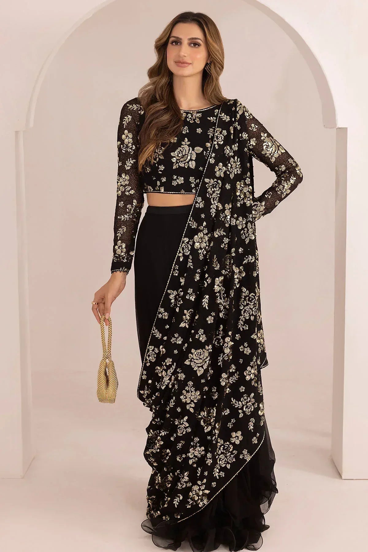 Jazmin | Formals Collection | EMBROIDERED CHIFFON UC-3021 - Rang-e-Khaas