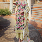 Elaf Premium Print Chikankari Lawn Unstitched 3Pc Suit ECT-01B CHARM