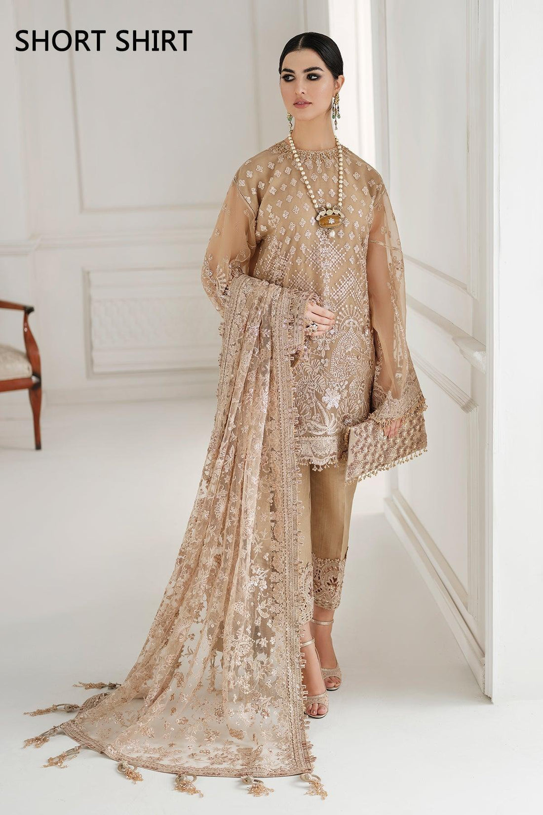 EMBROIDERED CHIFFON CH10-04 STITCHED