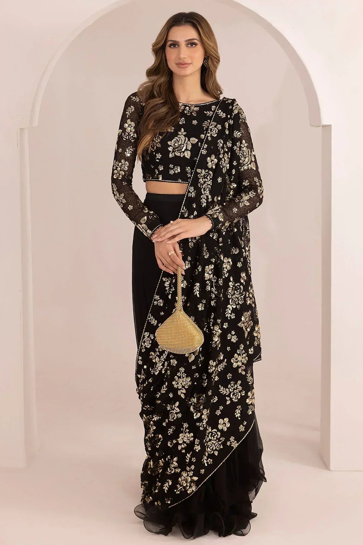 Jazmin | Formals Collection | EMBROIDERED CHIFFON UC-3021 - Rang-e-Khaas
