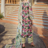 Elaf Premium Print Chikankari Lawn Unstitched 3Pc Suit ECT-01B CHARM