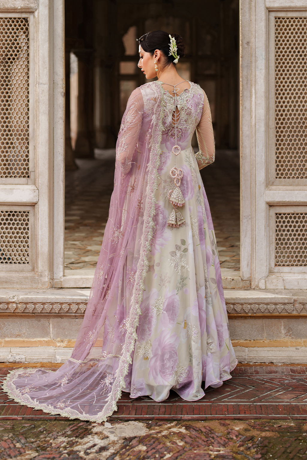 Iznik UE-546 Embroidered Chiffon