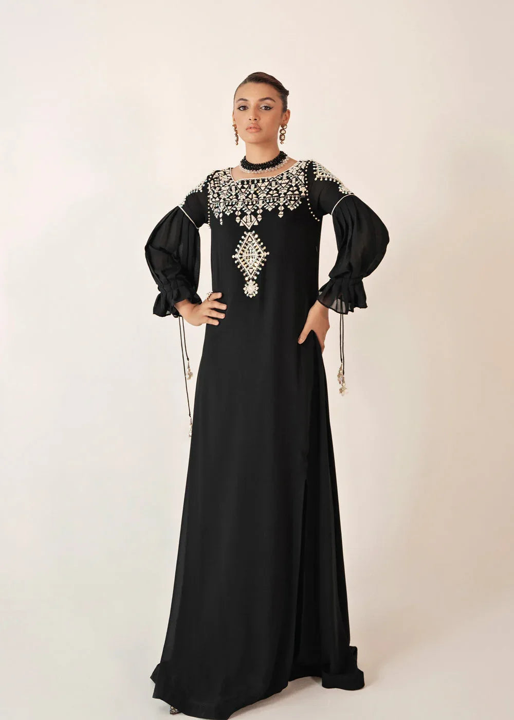 Dastoor | Euphoria Luxury Pret 24 | Noir - Rang-e-Khaas