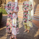 Elaf Premium Print Chikankari Lawn Unstitched 3Pc Suit ECT-01B CHARM