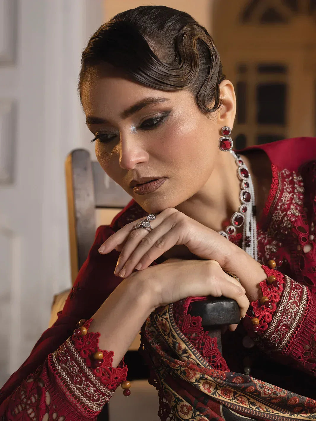Faiza Faisal | Maya Luxury Lawn | Elif - Rang-e-Khaas