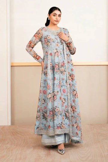Baroque | Luxury Pret 25 | EMBELLISHED PRINTED CHIFFON PR-1058 - Rang-e-Khaas