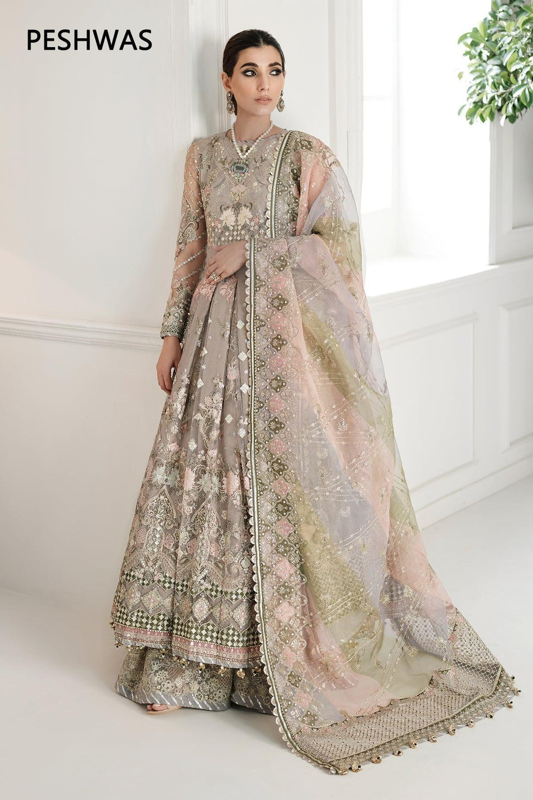 EMBROIDERED NET CH10-08 STITCHED