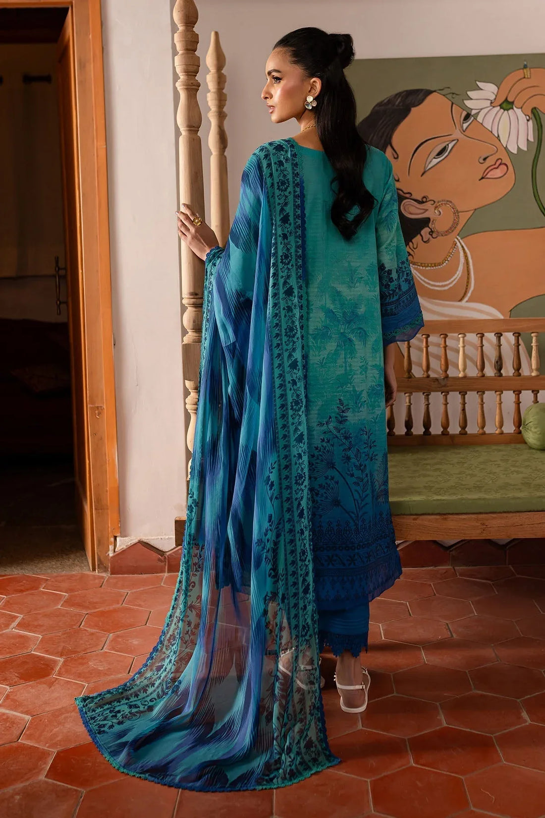 Nureh | Printed lawn 25 | SP-138 - Rang-e-Khaas