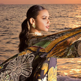 ELAF Signature Embroidered Lawn Unstitched 3Pc Suit ESL-08B NIGHTFALL