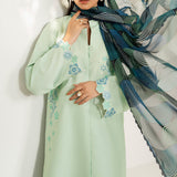 Farasha | Thread Lines Embroidered | Green Meadow