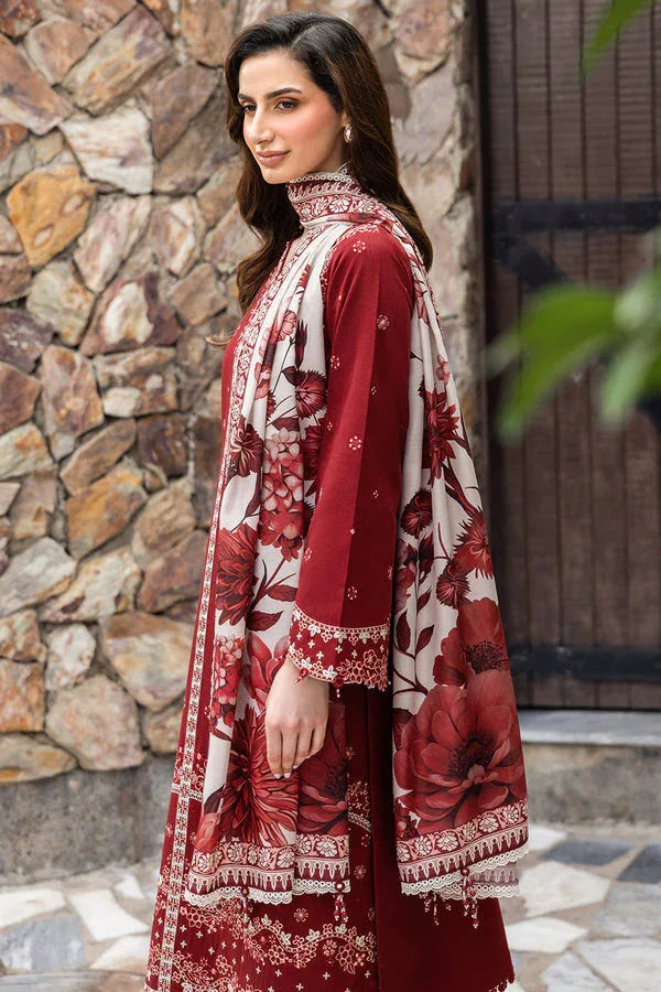 Farasha | Eminence Khaddar 25 | Claret - Rang-e-Khaas