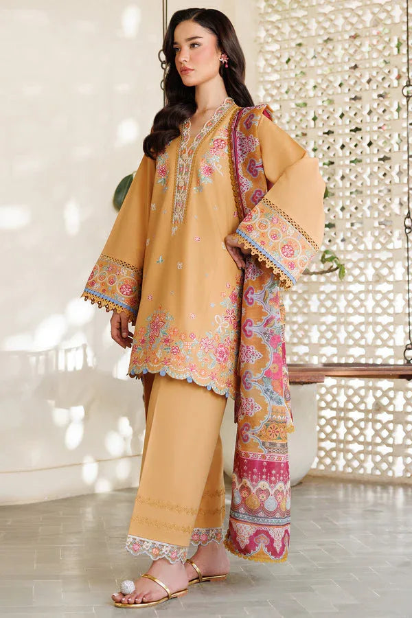 Farasha | Summer Weaves Embroidered Lawn | Golden Bloom - Rang-e-Khaas