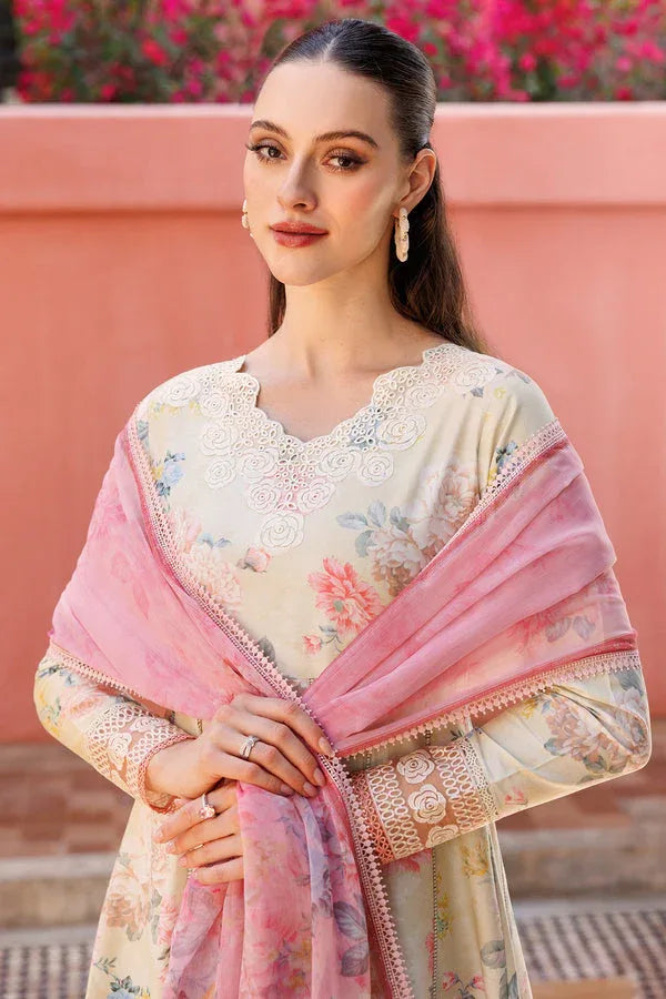 Farasha | Printed Essentials | Meadow Blush - Rang-e-Khaas