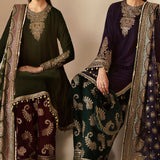 JAZMIN__Embroidered Velvet Formal VF-2030
