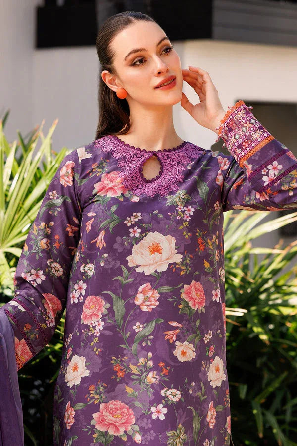 Farasha | Printed Essentials | Majestic Purple - Rang-e-Khaas
