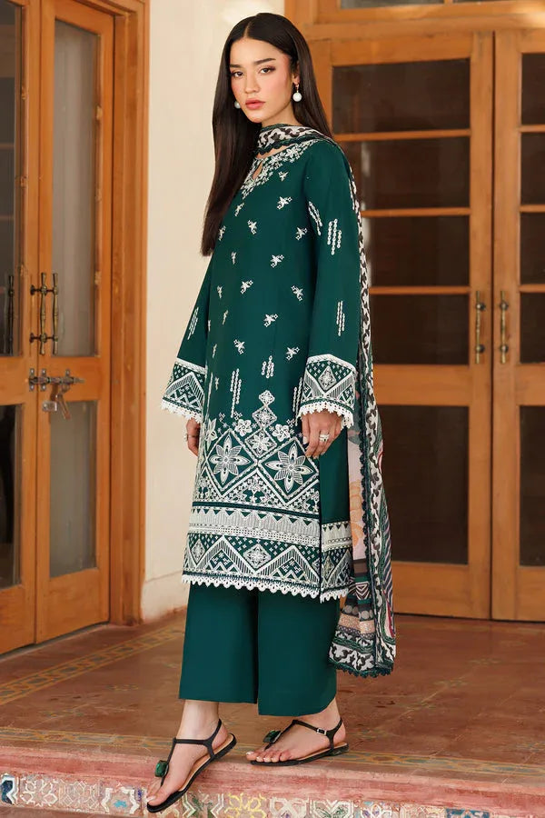 Farasha | Summer Weaves Embroidered Lawn | Teal Essence - Rang-e-Khaas