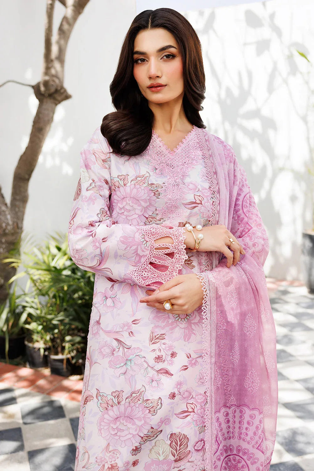 Farasha | Printed Essentials | Pearl Blush - Rang-e-Khaas