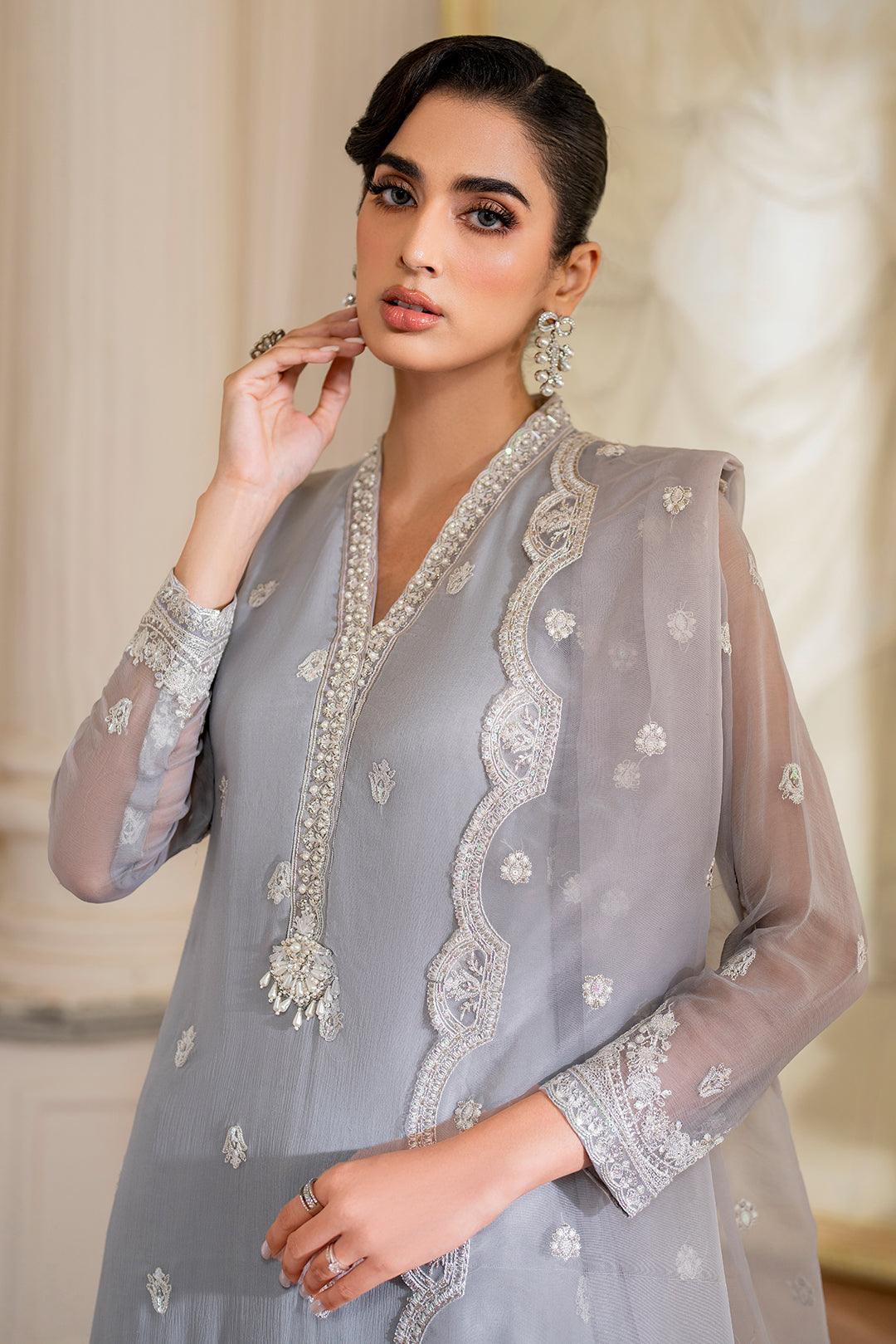 Declare | Chiffon Luxe | DOVE LFP-1108 - Rang-e-Khaas