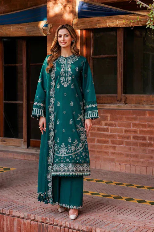 Farasha | Kaavish Lawn 24 | TEAL GARLAND - Rang-e-Khaas