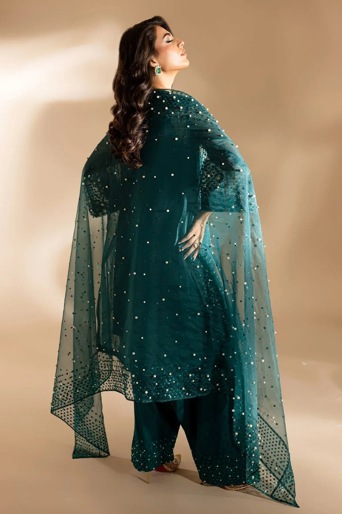 Nureh | Tiny Twinkles | TW-01 TEAL DREAM - Rang-e-Khaas
